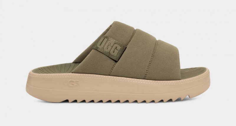 Ugg Maxxer Men\'s Slides Green | UGJIRHV-59