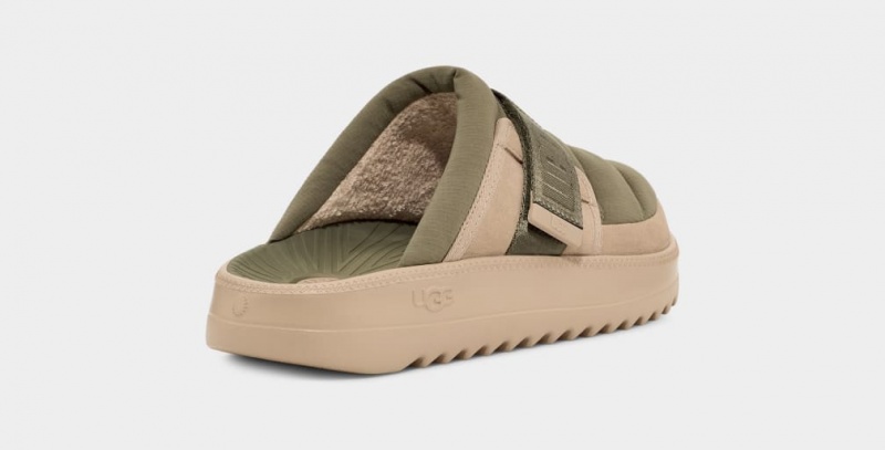 Ugg Maxxer Strap Men's Slides Green | NRTGIJF-74
