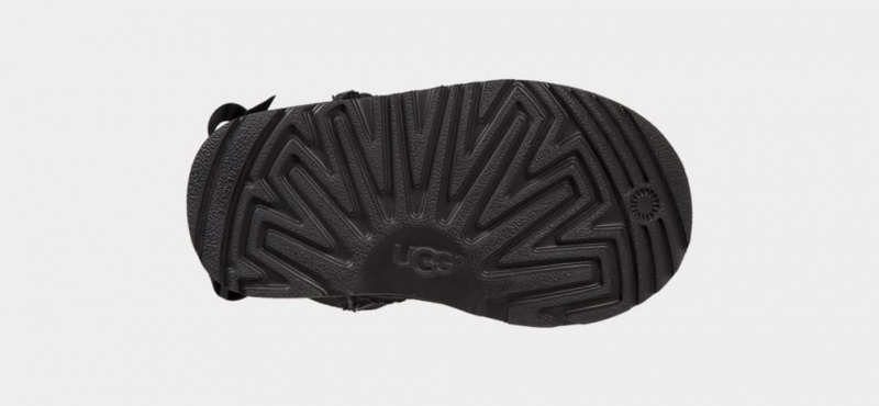 Ugg Mini Bailey Bow II Kids' Boots Black | MNEQGPF-16