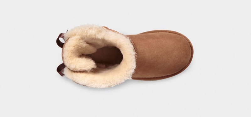 Ugg Mini Bailey Bow II Kids' Boots Brown | QBZYPMV-73