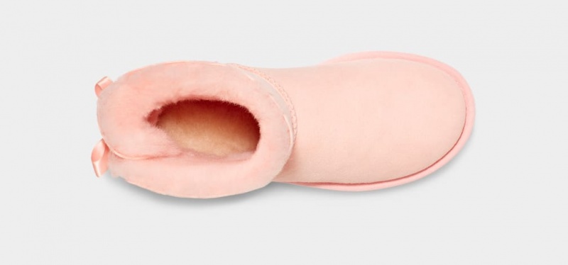 Ugg Mini Bailey Bow II Women's Boots Rose | XKMOEZP-73