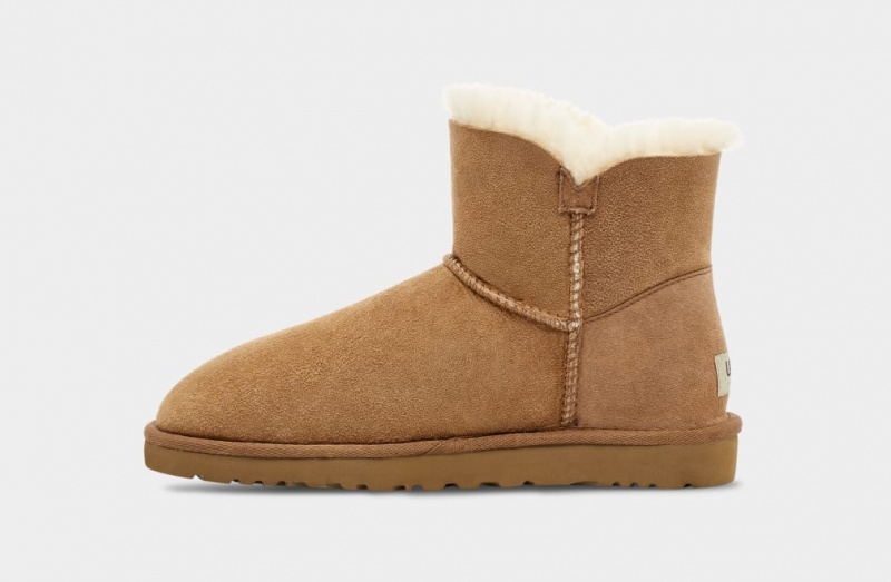 Ugg Mini Bailey Button II Women's Boots Brown | DYCWTPU-90