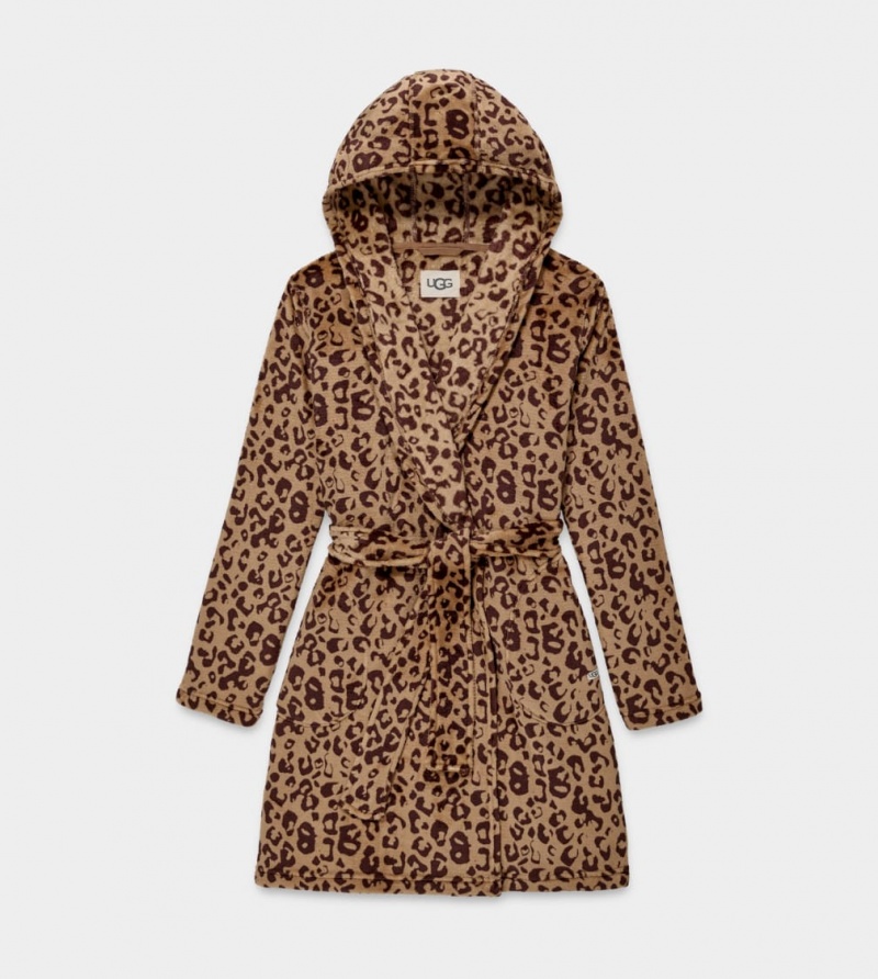 Ugg Miranda Fleece Robe Women's Sleepwear Leopard | XDPVRQG-93