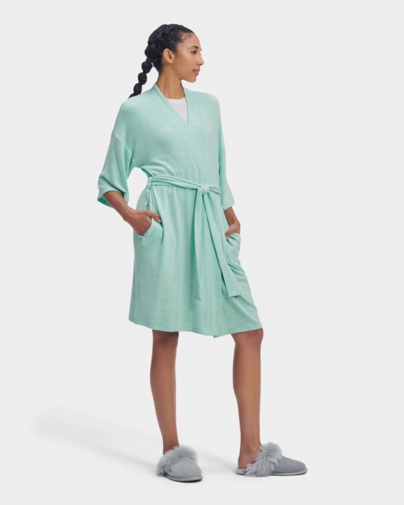 Ugg Monrose Robe Women\'s Sleepwear Green | GHTVILB-02