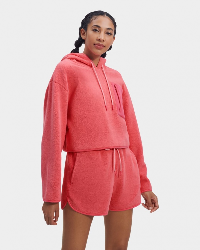 Ugg Myley Sherpa Women\'s Hoodie Pink | UVPNKXQ-05