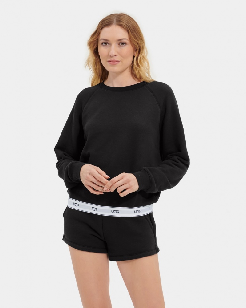 Ugg Nena Crewneck Women's Sweatshirt Black | XWTDSCE-68