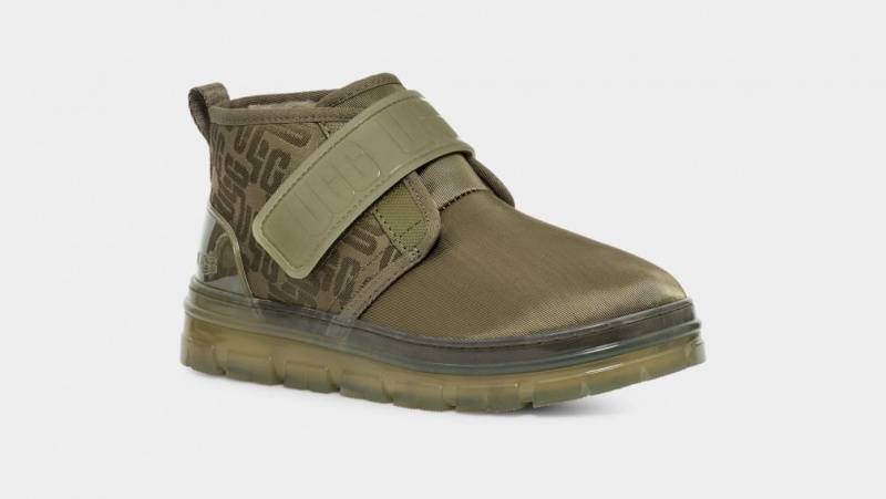 Ugg Neumel Graphic Monogram Women's Boots Olive | KLPFQCU-60