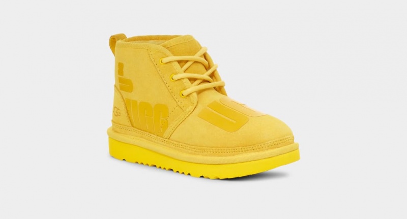 Ugg Neumel II Scatter Graphic Kids' Boots Yellow | HNAIKWE-97