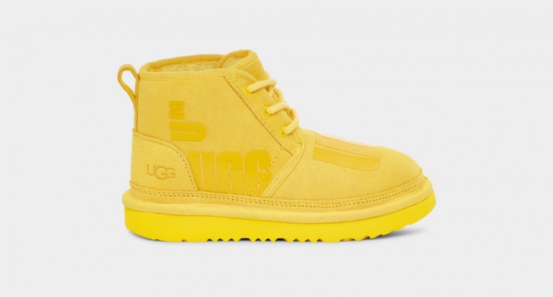 Ugg Neumel II Scatter Graphic Kids\' Boots Yellow | HNAIKWE-97