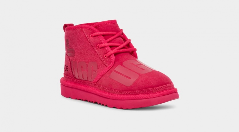 Ugg Neumel II Scatter Graphic Kids' Boots Red | KOGQNVH-41
