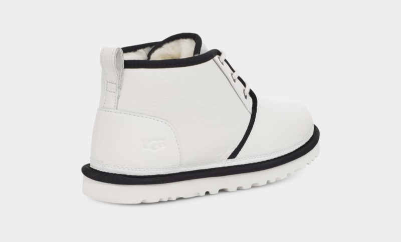 Ugg Neumel Leather Men's Boots White / Black | DFVMIOL-51
