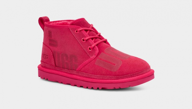 Ugg Neumel Scatter Graphic Women's Boots Red | IHZQAJY-58