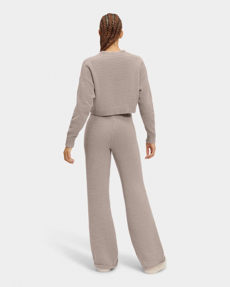 Ugg Nyomi Cropped Women's Cardigan Grey | MVGRPED-59