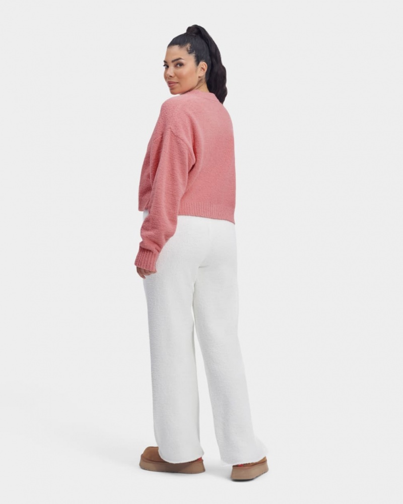 Ugg Nyomi Cropped Women's Cardigan Pink | DBSJUMC-57