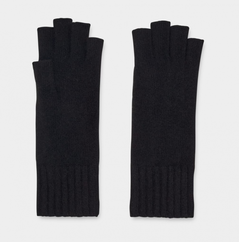 Ugg Pryce Fingerless Women's Gloves Black | DABQKXH-38