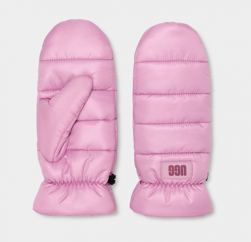 Ugg Puff Yeah All Weather Mitten Women's Gloves Rose | GSWLMUQ-09