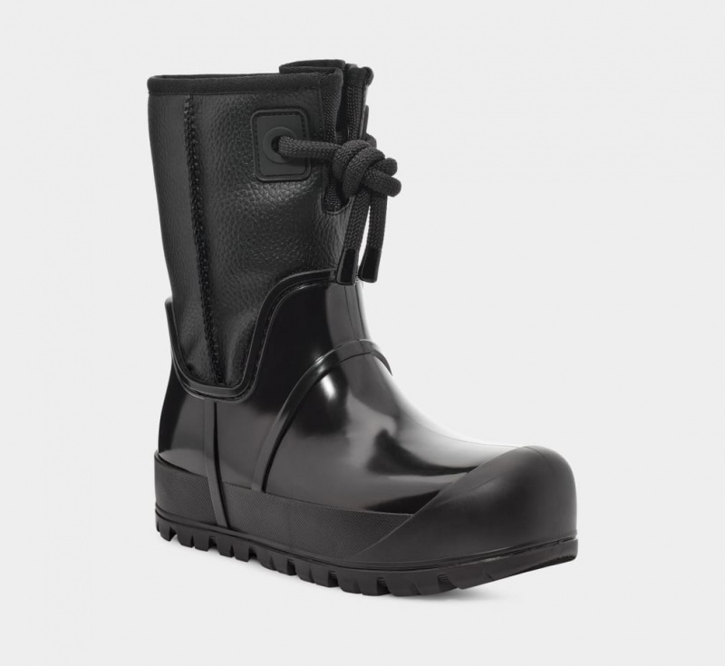 Ugg Raincloud Lace Women's Boots Black | ZGDKYAQ-71