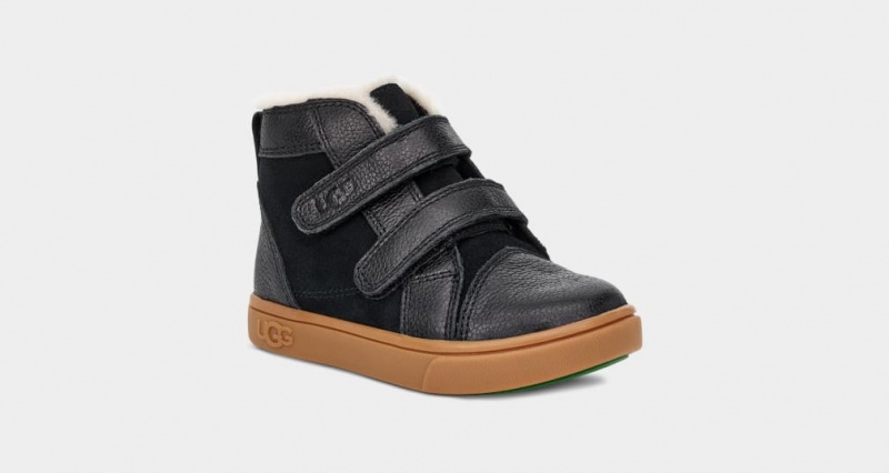 Ugg Rennon II Kids' Sneakers Black | XFDEHGW-94