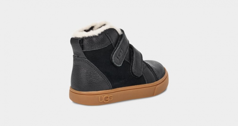 Ugg Rennon II Kids' Sneakers Black | XFDEHGW-94