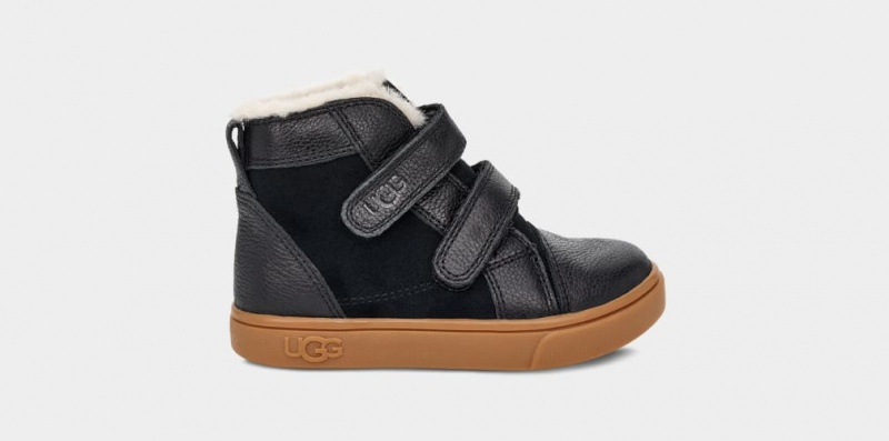 Ugg Rennon II Kids\' Sneakers Black | XFDEHGW-94