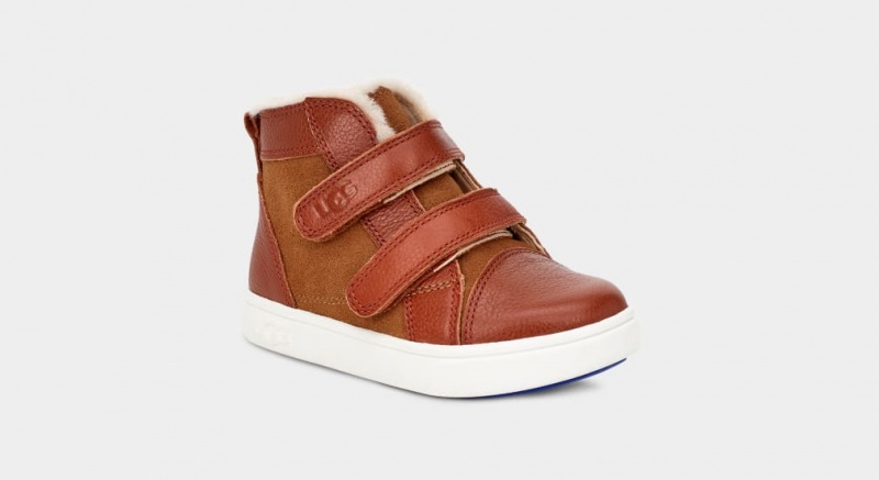Ugg Rennon II Kids' Sneakers Brown | TLNSDXQ-56