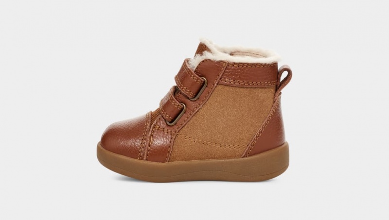 Ugg Rennon II Kids' Sneakers Brown | VGXZQFI-49