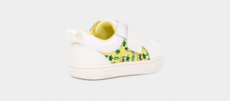 Ugg Rennon Low Pineapple Stuffie Kids' Sneakers White | BQOUDKW-96