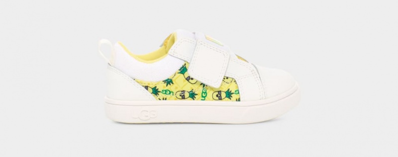 Ugg Rennon Low Pineapple Stuffie Kids\' Sneakers White | BQOUDKW-96