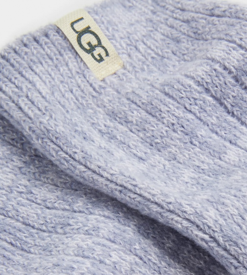 Ugg Rib Knit Slouchy Crew Women's Socks Blue | XWAHYMU-38