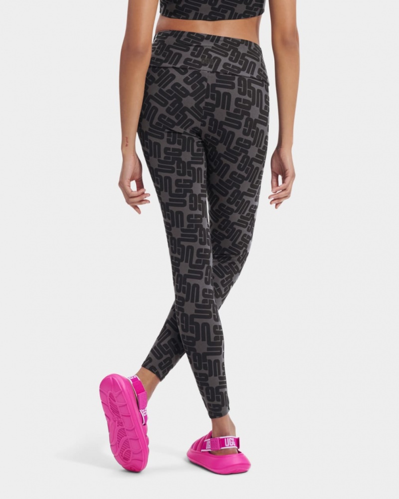 Ugg Saylor Monogram Women's Leggings Black | WIUPCZD-03