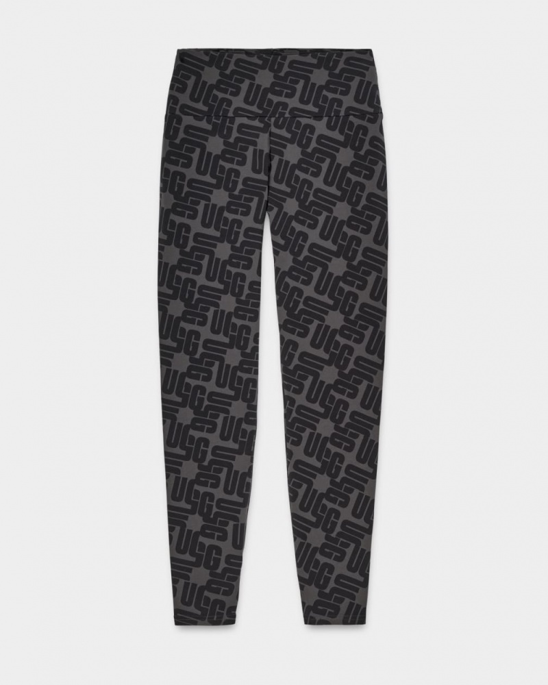 Ugg Saylor Monogram Women's Leggings Black | WIUPCZD-03