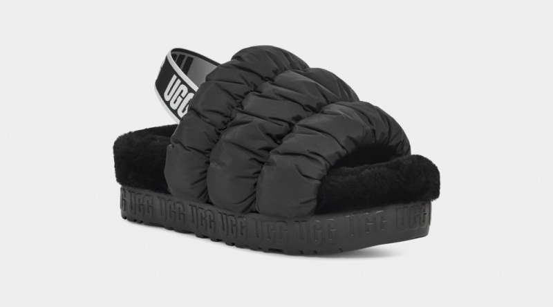 Ugg Scrunchita Women's Sandals Black | HYXEOAJ-62