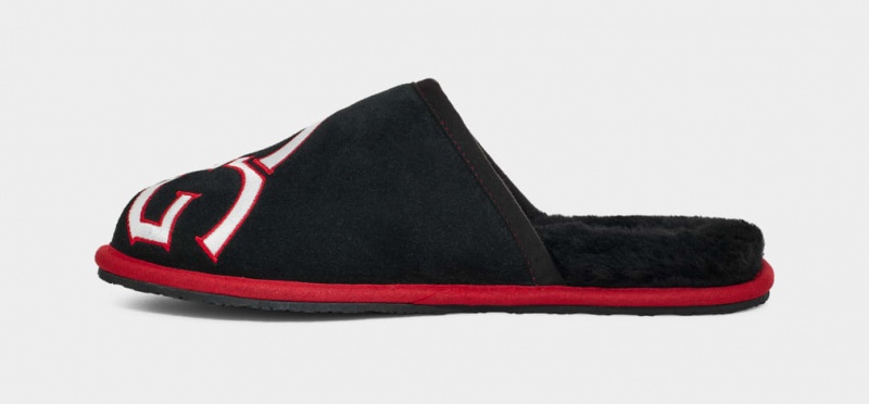 Ugg Scuff Logo II Men's Slippers Black / Red | BCDVEUJ-57