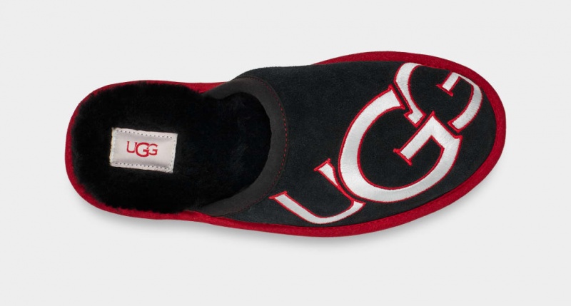 Ugg Scuff Logo II Men's Slippers Black / Red | BCDVEUJ-57