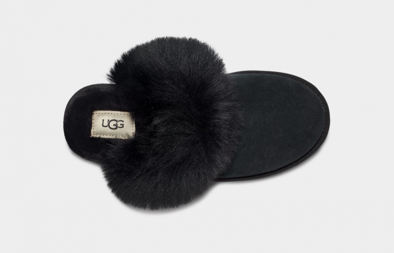 Ugg Scuff Sis Women's Slippers Black | KEFNZQR-14