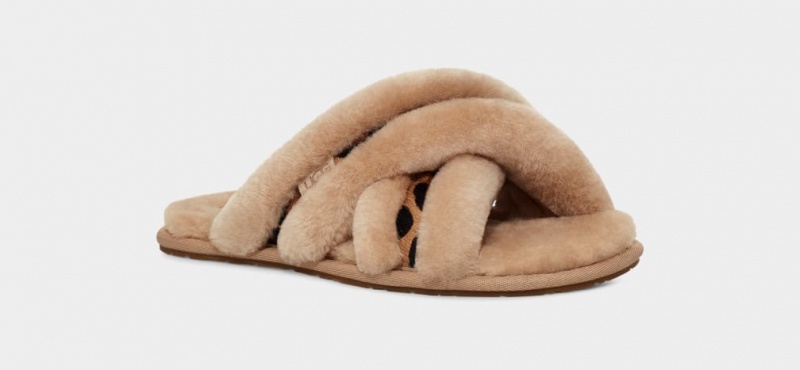 Ugg Scuffita Spotty Women's Slippers Beige | KPSHXNT-81
