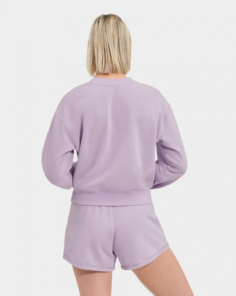 Ugg Seleste Micro Terry Women's Sweatshirt Purple | UMCKRPV-84