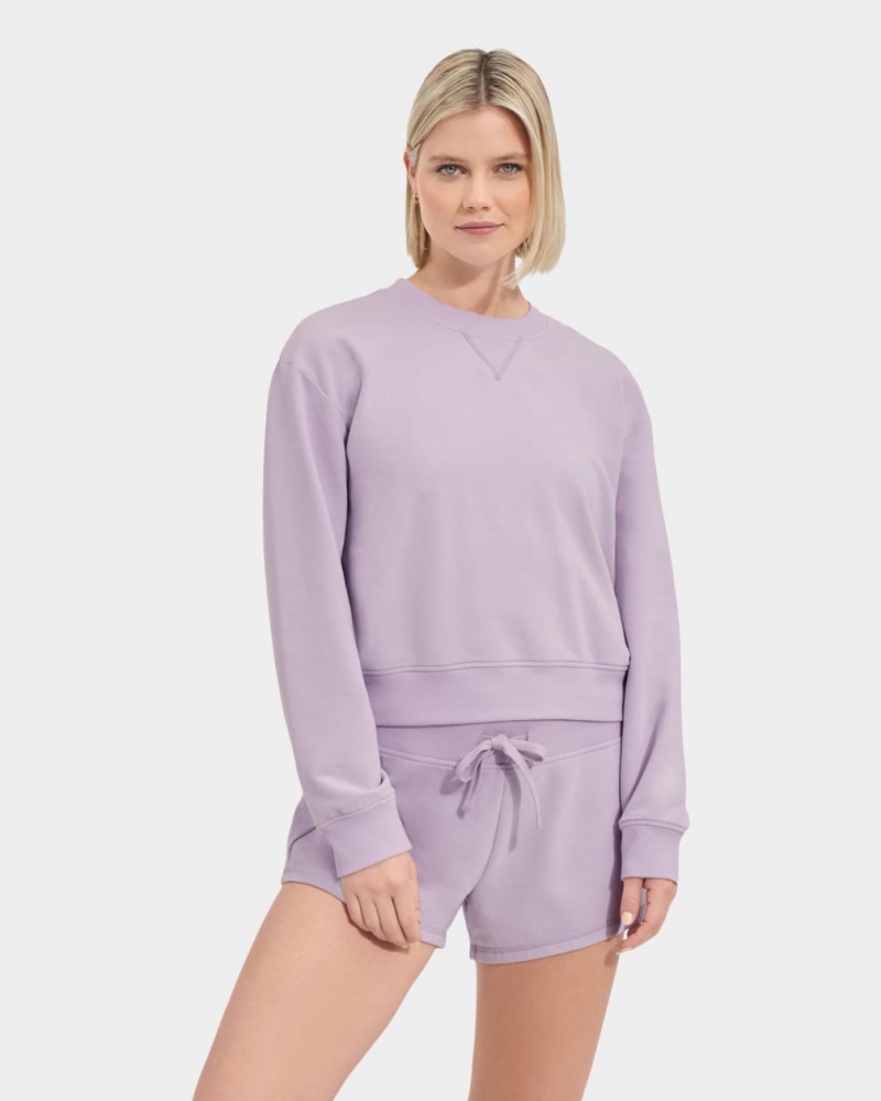 Ugg Seleste Micro Terry Women\'s Sweatshirt Purple | UMCKRPV-84