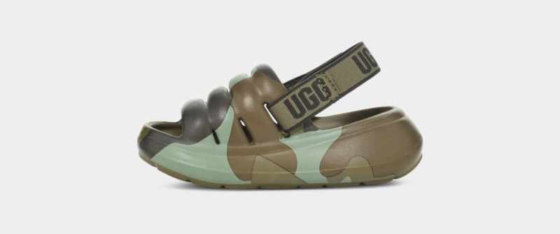 Ugg Sport Yeah Camopop Kids' Sandals Green | BCINHUX-07