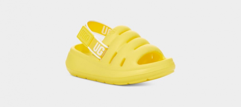 Ugg Sport Yeah Kids' Sandals Yellow | NQXDKHA-79