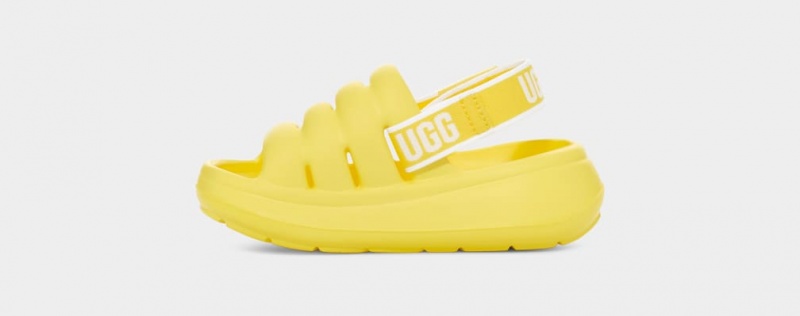 Ugg Sport Yeah Kids' Sandals Yellow | NQXDKHA-79