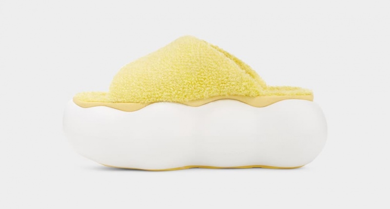 Ugg Sugarcloud Women's Slides Yellow | FPSMCIV-10