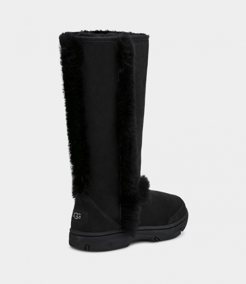 Ugg Sunburst Tall Women's Boots Black | EIXSFZY-78