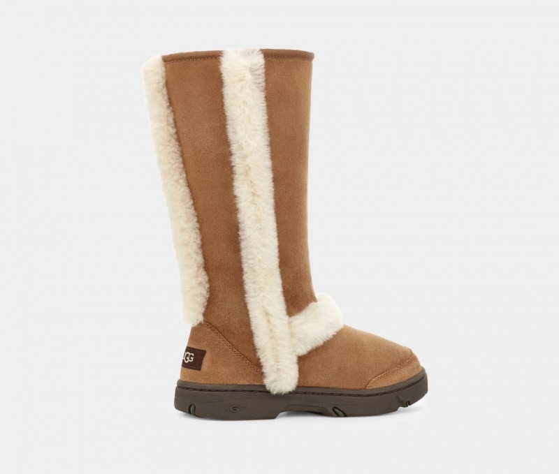 Ugg Sunburst Tall Women's Boots Brown | SCJNIEV-81