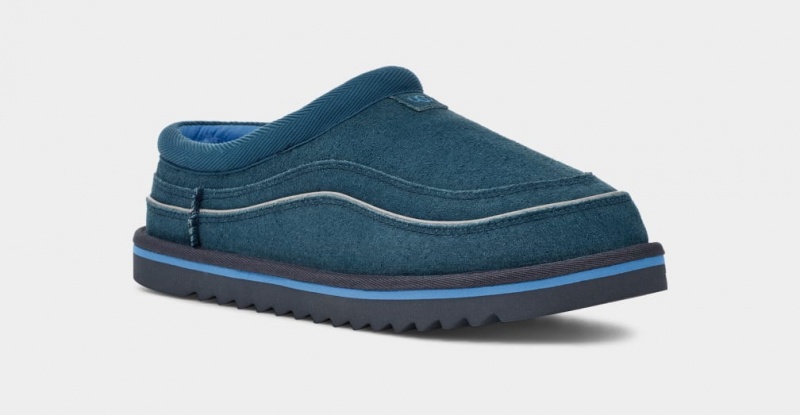 Ugg Tasman Cali Wave Men's Moccasins Blue | MNGZQSY-65