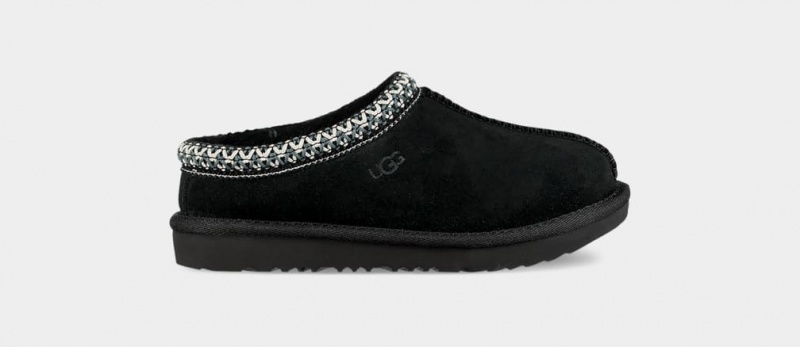Ugg Tasman II Kids\' Slippers Black | VJCUYHG-65