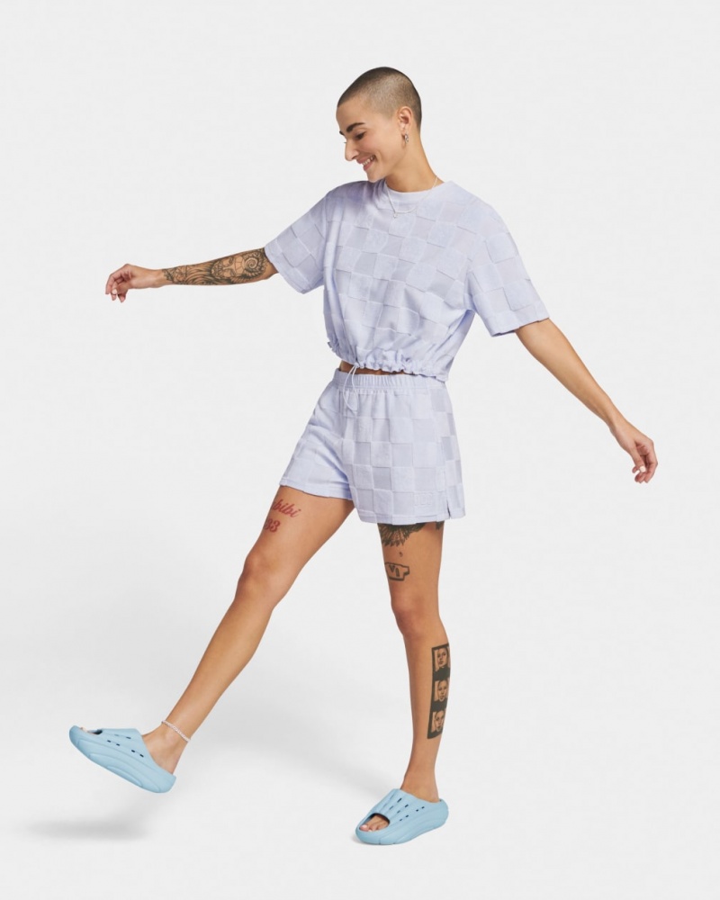Ugg Teagin Sleeve Check Women\'s Tops Grey | FDRIHXV-43