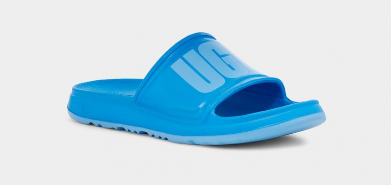 Ugg Wilcox Men's Slides Blue | HUDLSPR-07