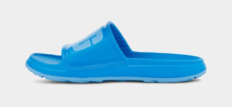 Ugg Wilcox Men's Slides Blue | HUDLSPR-07