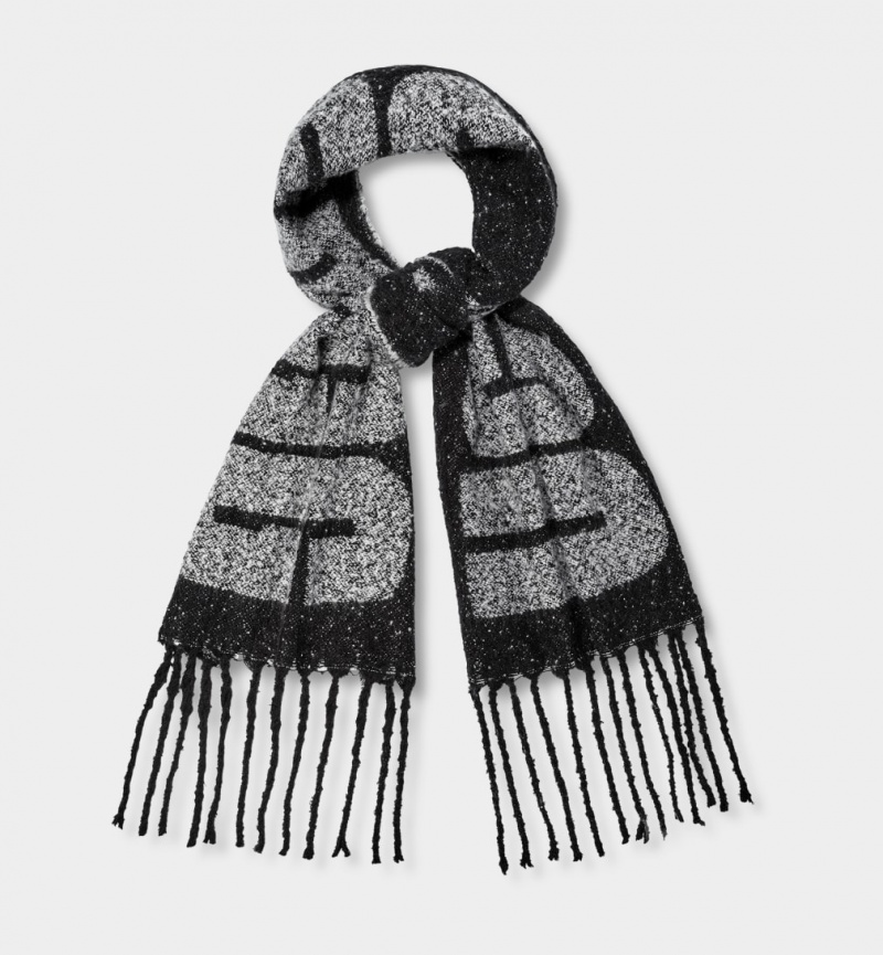 Ugg Woven Logo Women\'s Scarves Black / Multicolor | RPGCHWF-21